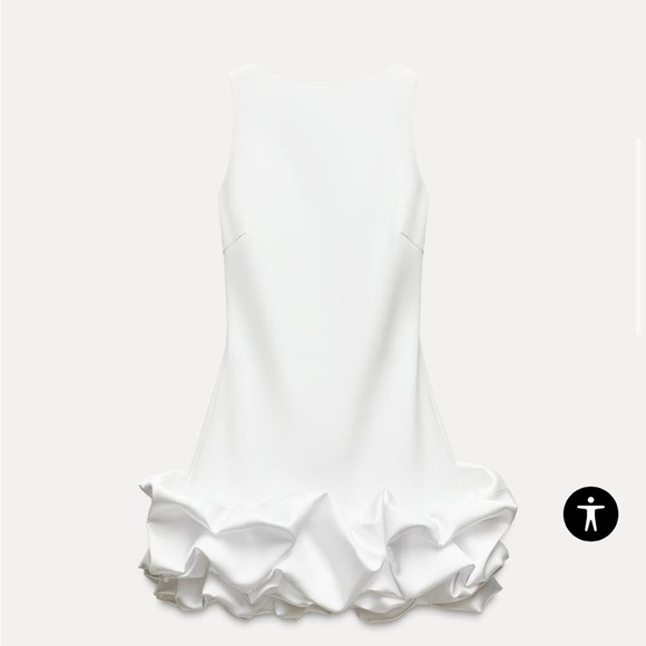 Zara NEW combination puff hem jumpsuit dress 8453/777 - Picture 2 of 8